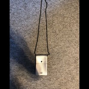 NEW Coach Silver Metallic Phone Crossbody